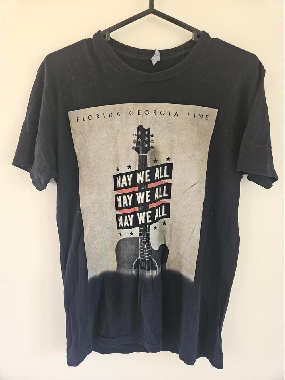 Black Medium Band Tee Florida Georgia Line Guitar Summer Tee Country Music